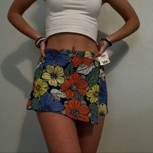 zara floral skort